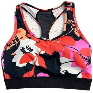 Rise By LULAROE Sports Bra Womens Small Floral Vibrant Racerback Mesh Multicolor